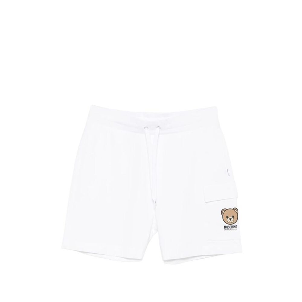 Moschino White Shorts - Track & Running Shorts Men